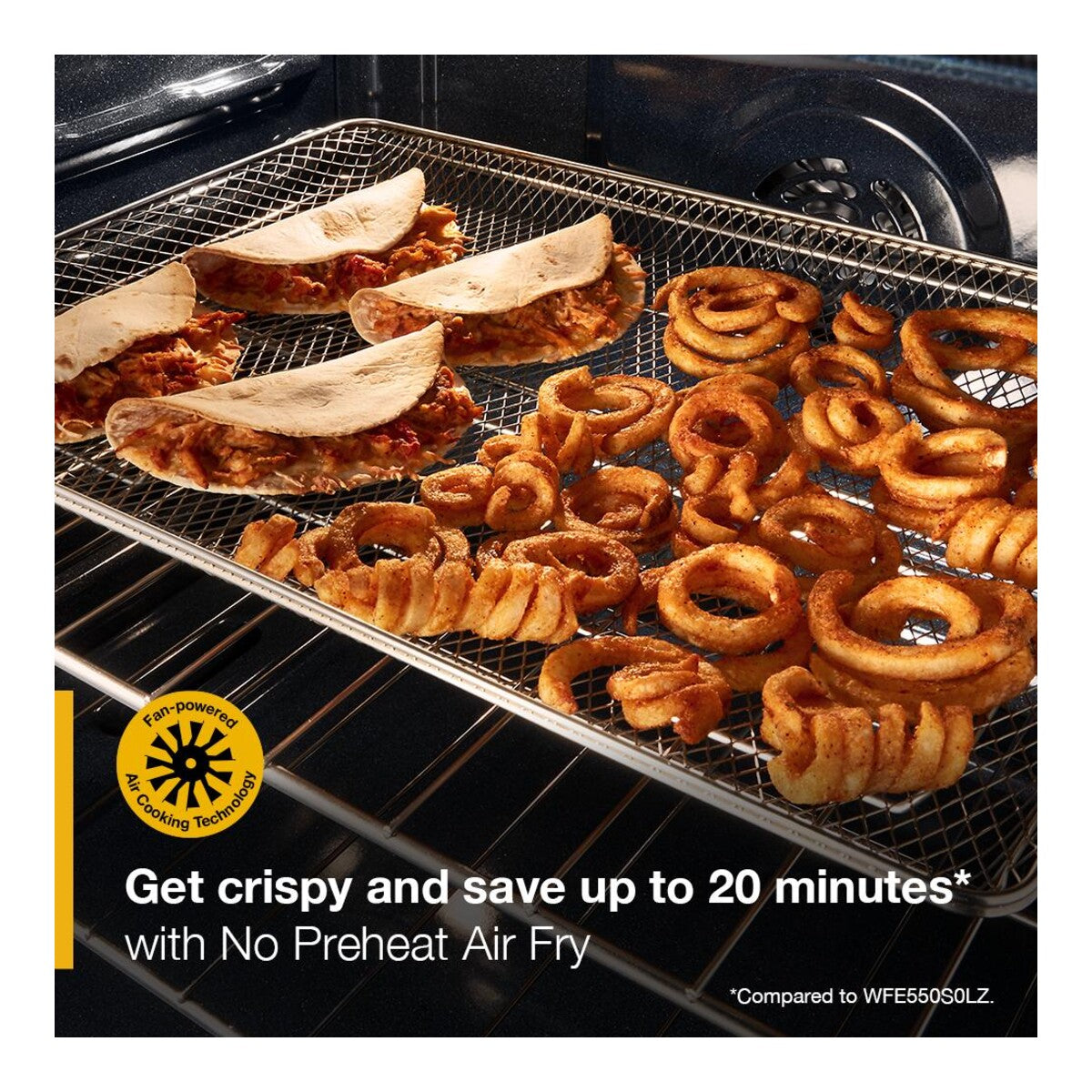 30-inch Gas Range with Air Cooking Technology, No Preheat Air Fry and Air Baking and Self Clean