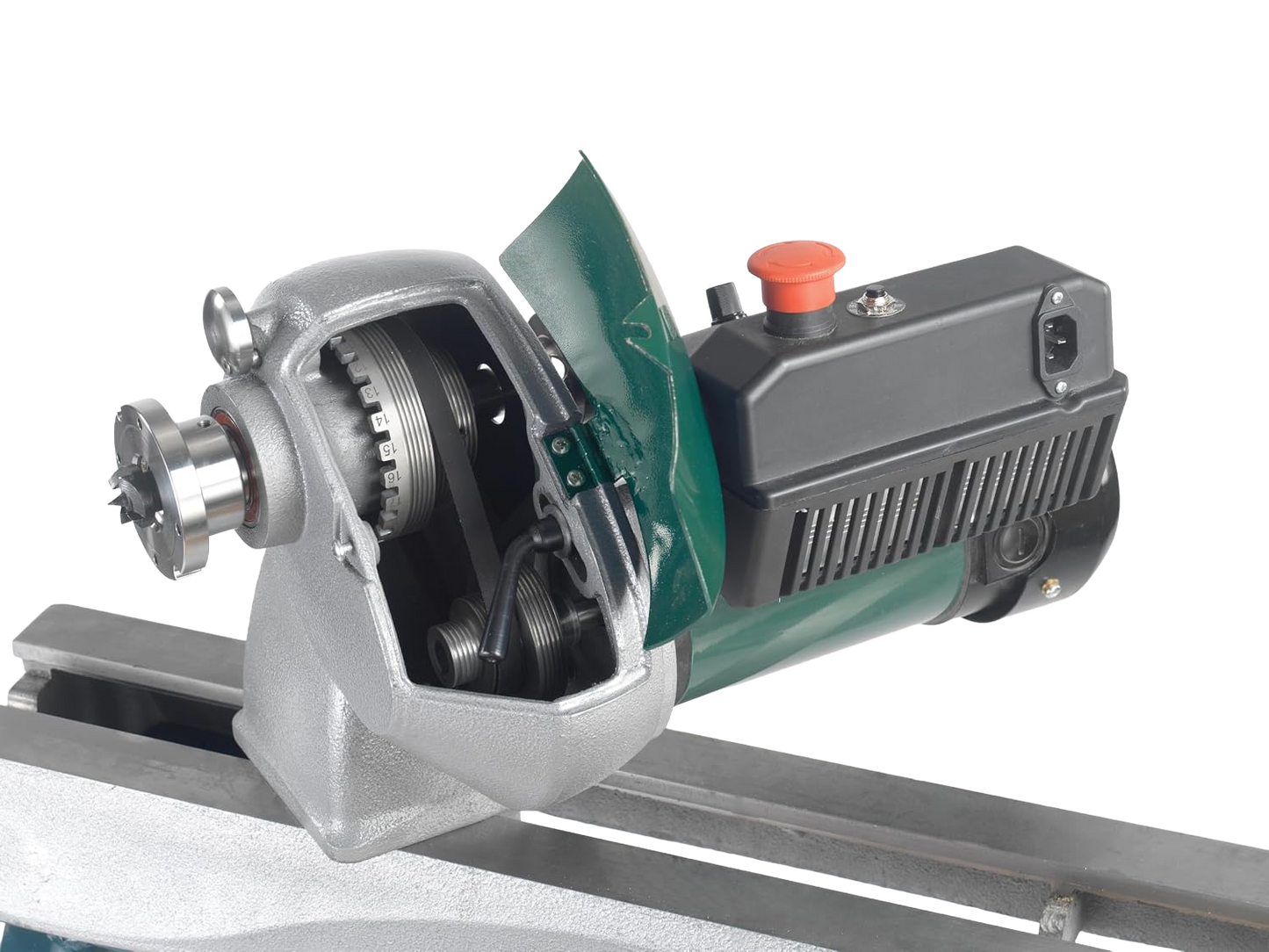 Record Power Coronet Herald 14" Heavy-Duty Swivel-Head Cast Iron Variable Speed Lathe