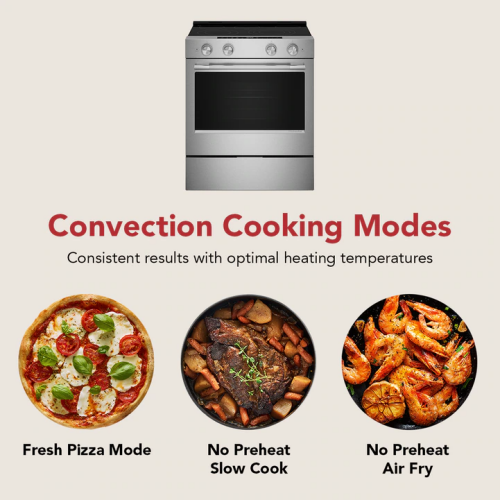 5.3 Cu. Ft. Smart Slide-in Electric Range with Convection Cooking Modes