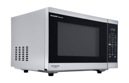 Stainless steel smart countertop microwave with inverter and cook sensor technology from kitchenware and appliances collection