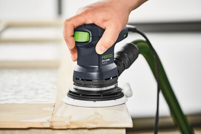 Festool electric random orbit sander with ergonomic grip and dust extraction for precision sanding in power tools collection