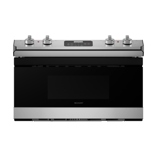 30-inch smart electric cooktop with microwave drawer, stainless steel finish, control knobs, for kitchen appliances collections