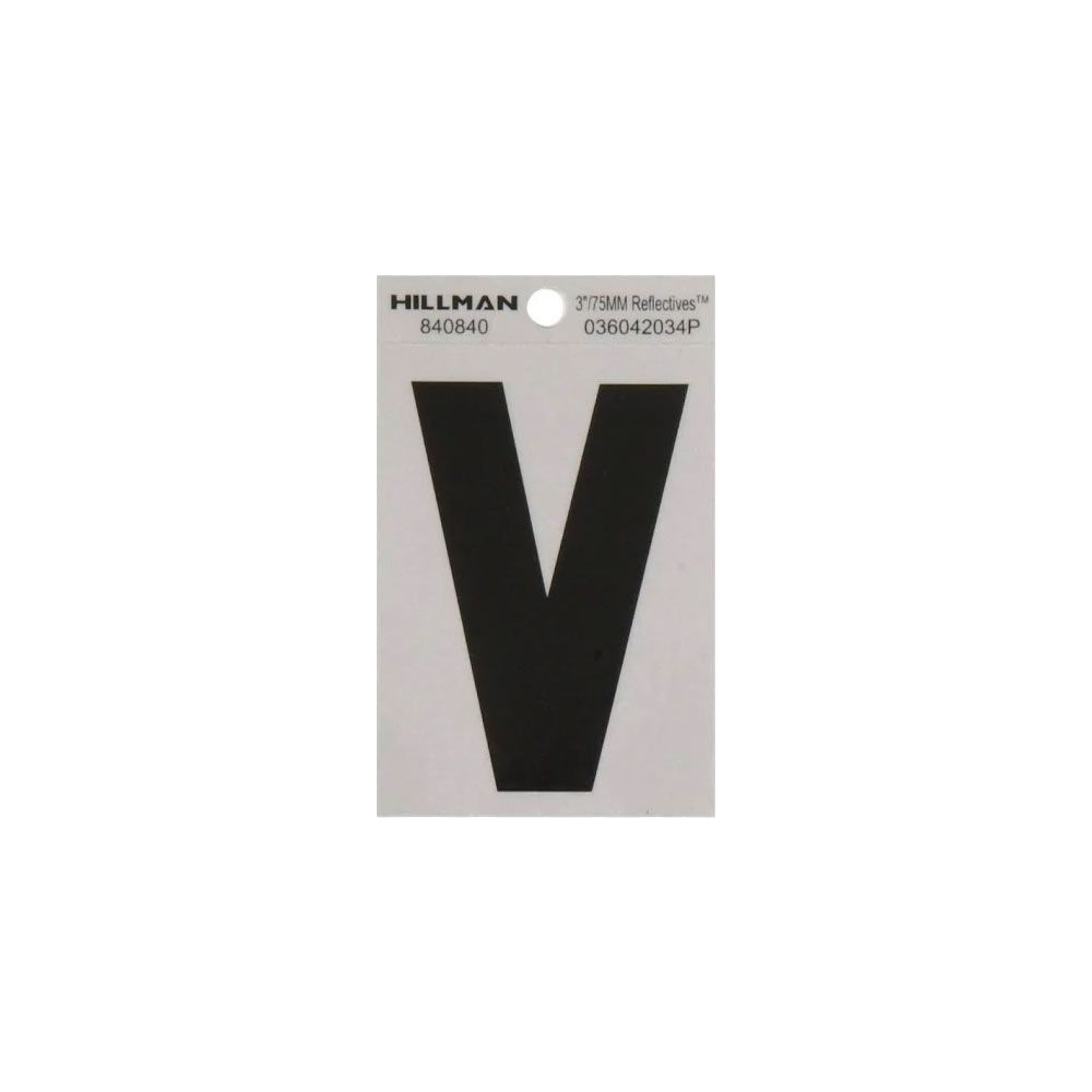 Hillman 3 In. Black & Silver Mylar - Wide Style - Reflective - V