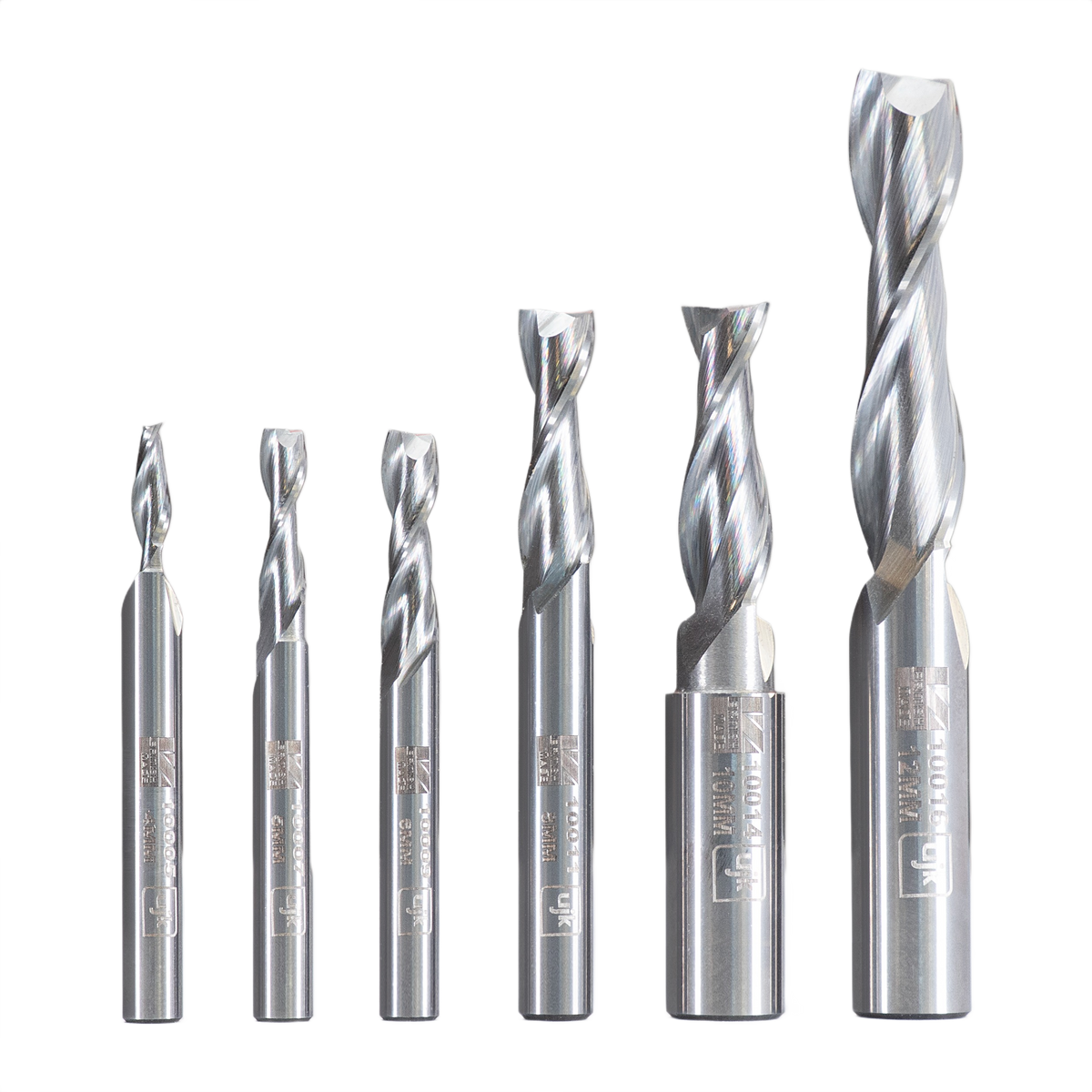 UJK 3mm x 14mm Solid Carbide Down Cut Spiral Cutter (1/4")