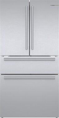 800 Series, French Door Bottom Mount Refrigerator, 36'', Brushed steel