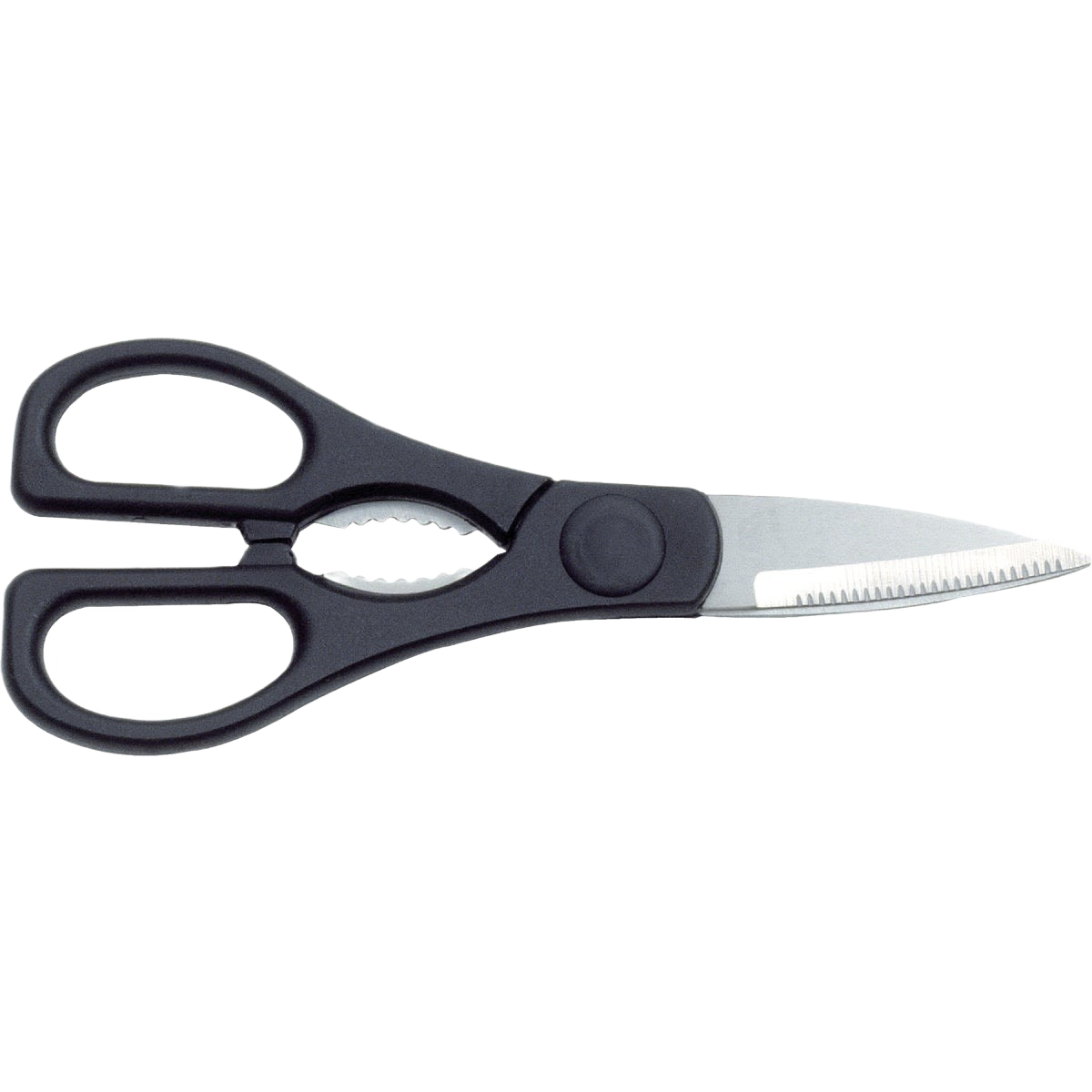 Heavy-duty stainless steel shears with black handles, ideal kitchen tool from cooking utensils and kitchenware collections under $50