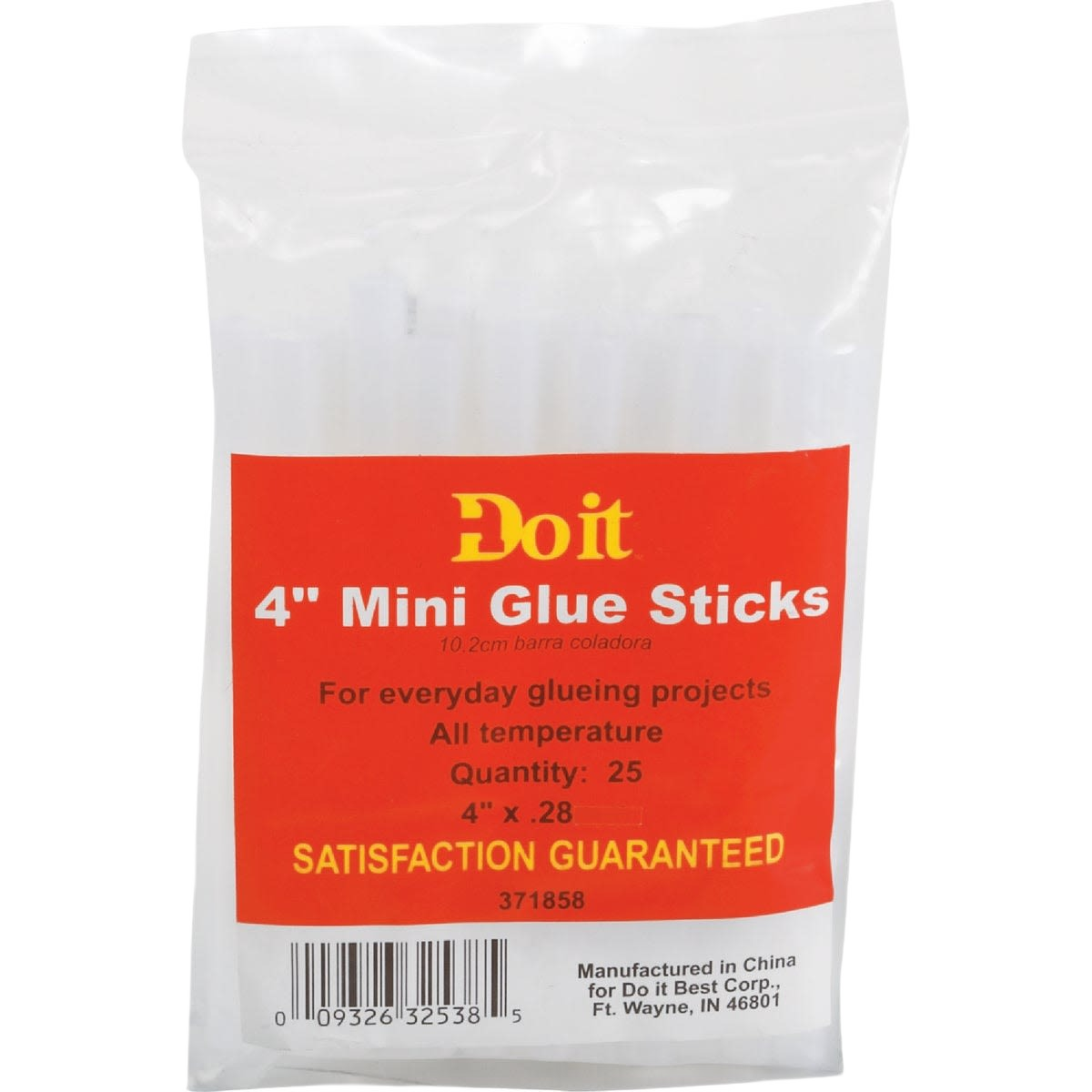 Package of 25 clear 4-inch mini hot melt glue sticks for general crafting and home improvement use under $25 collection