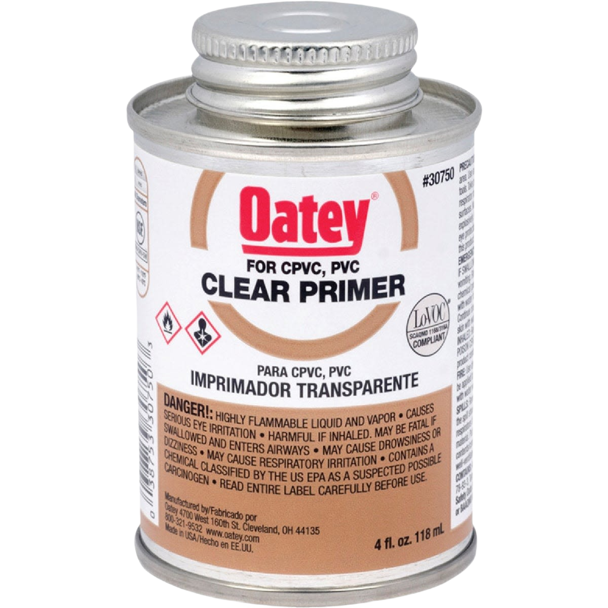 4 oz clear primer for PVC and CPVC pipes providing strong solvent weld in plumbing and home improvement tasks