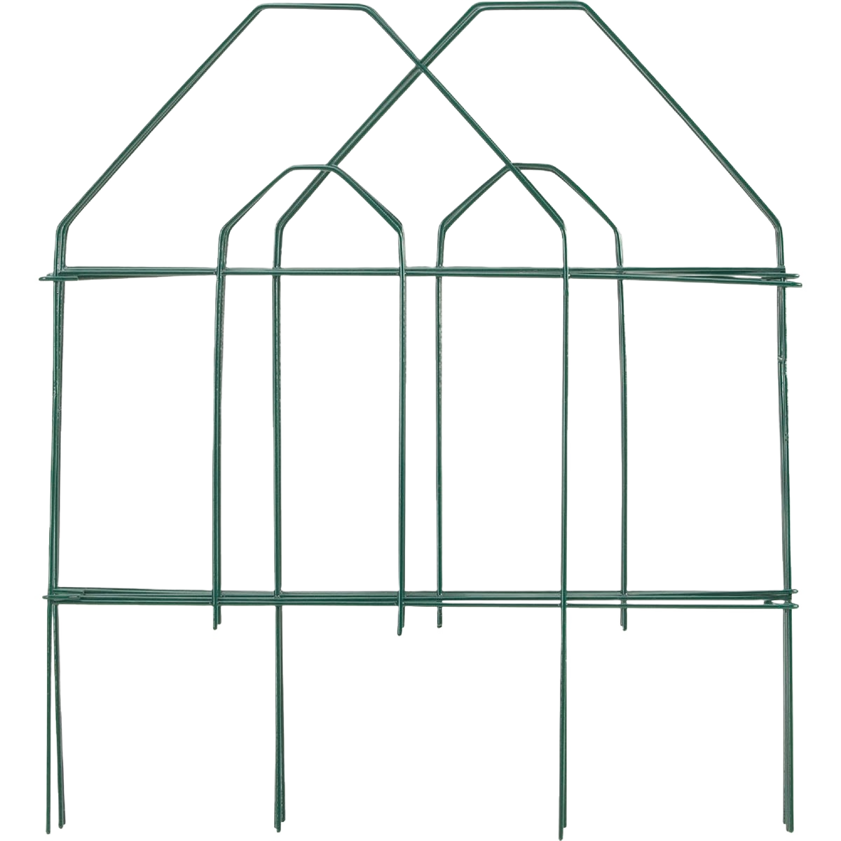 Green galvanized wire garden fence panel with folding design for outdoor enclosure and home improvement use