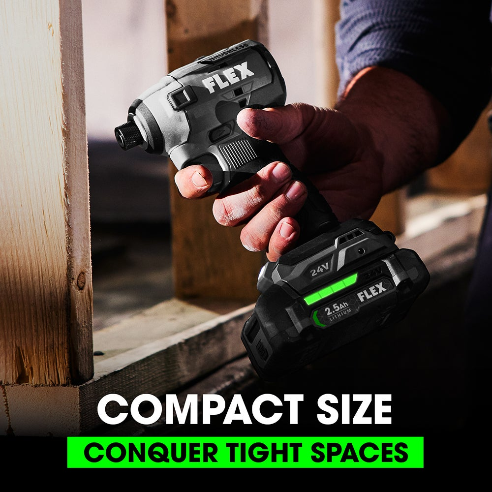 FLEX 24V Drill Driver, Impact Driver, Reciprocating Saw, and Work Light Kit