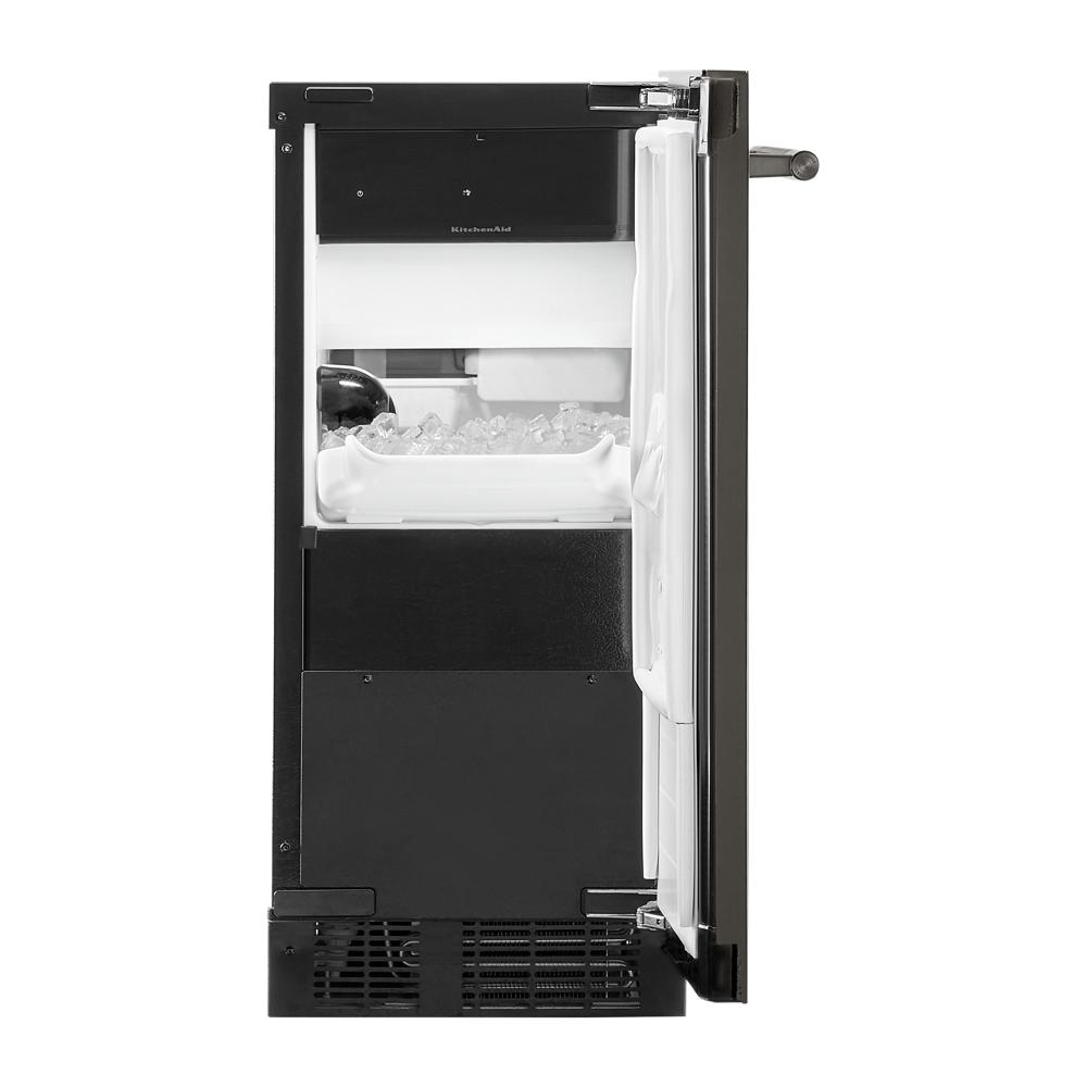 15-Inch Automatic Ice Maker with Clear Ice Technology in Black Ore