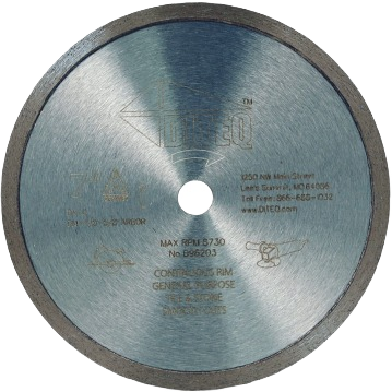 4.5 inch continuous rim tile blade designed for smooth cuts in woodworking and power tool accessories collections
