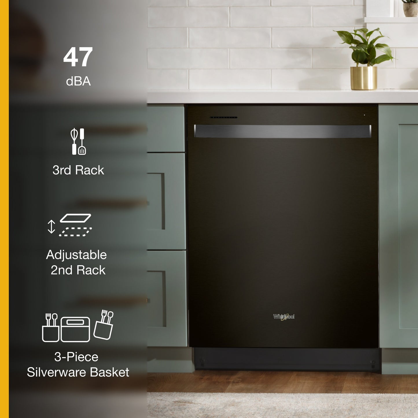 24” Stainless Steel Dishwasher with AI Intelligent Wash - 47 dBA