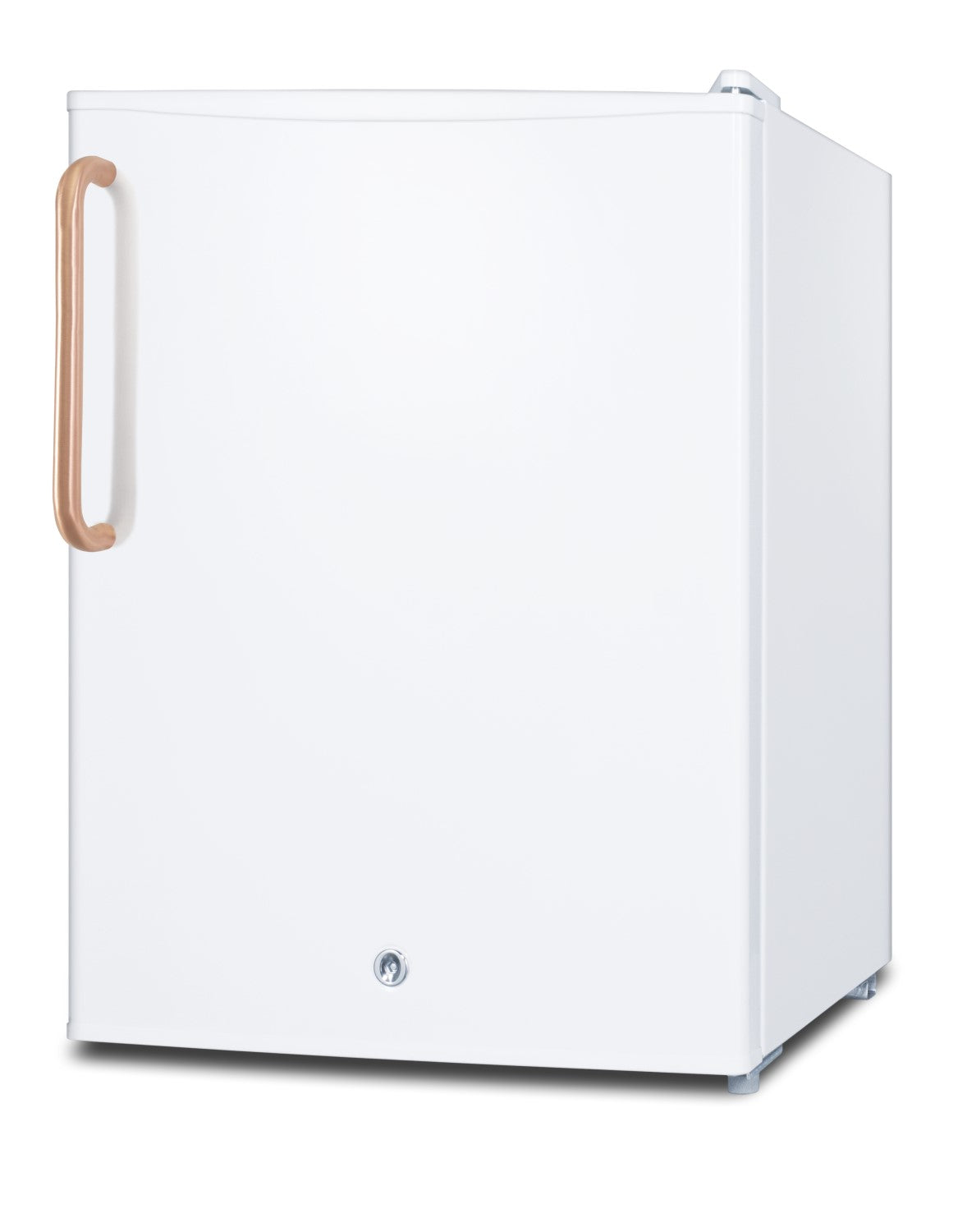 Compact All-Refrigerator with Antimicrobial Pure Copper Handle