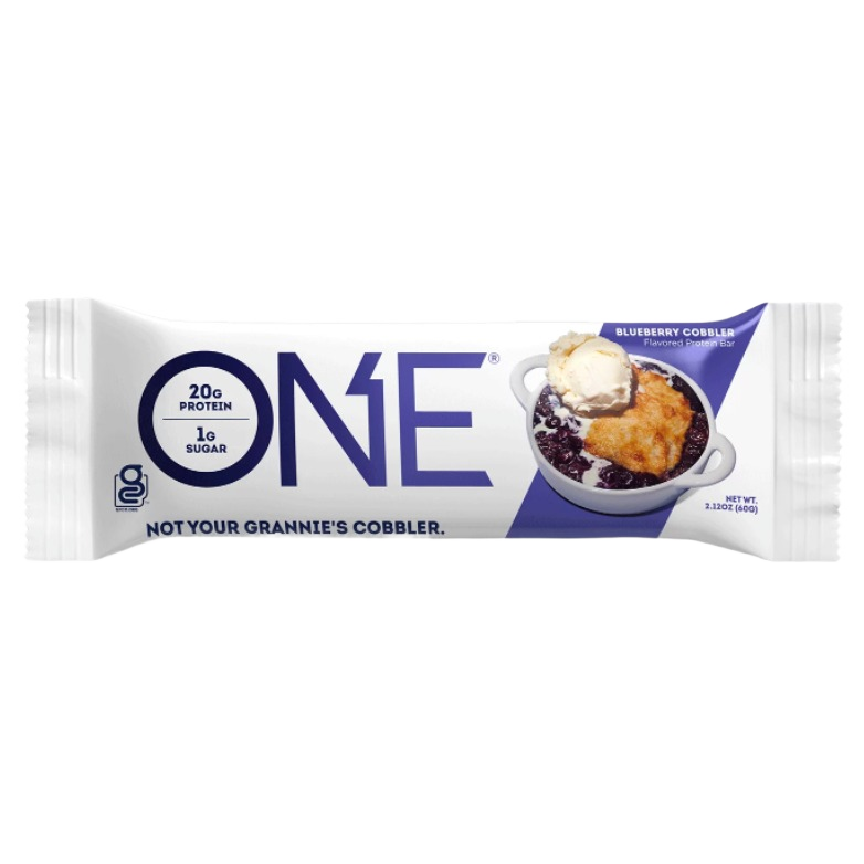 ONE Blueberry Cobbler Protein Bar – 20g Protein, Low Sugar