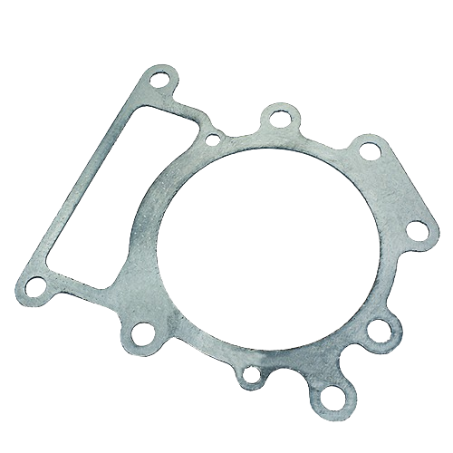 Metallic engine cylinder head gasket with multiple bolt holes for sealing in mechanical and home improvement use