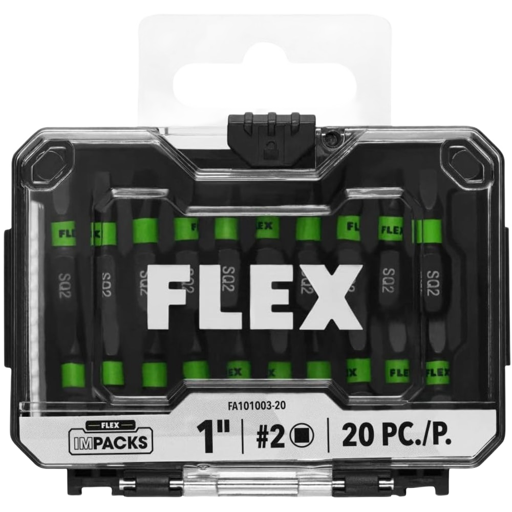 FLEX Impacks 20-Pc. 1" SQ2 Impact Driver Bits