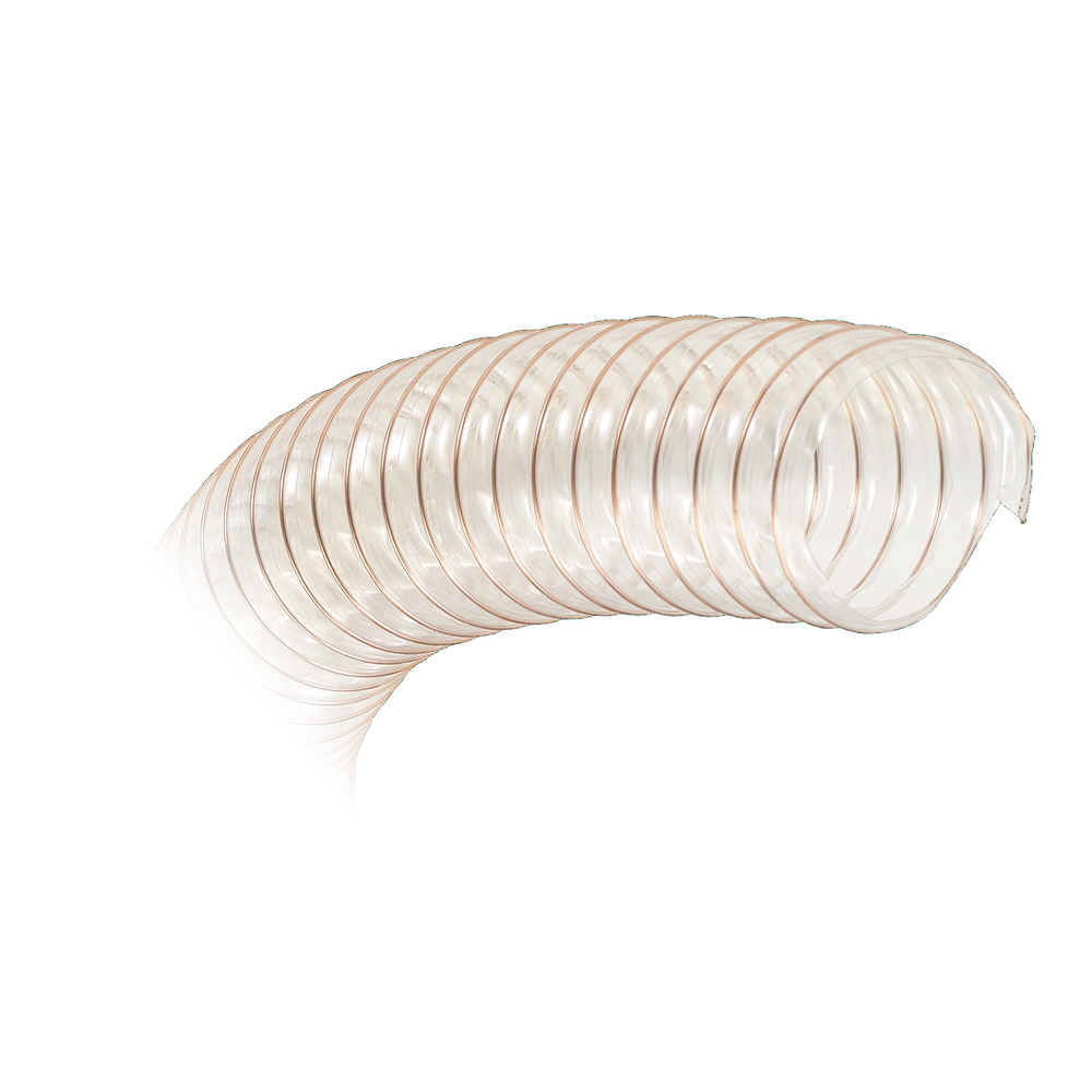 Flexible clear dust extraction hose with 102mm diameter designed for home improvement and tool use
