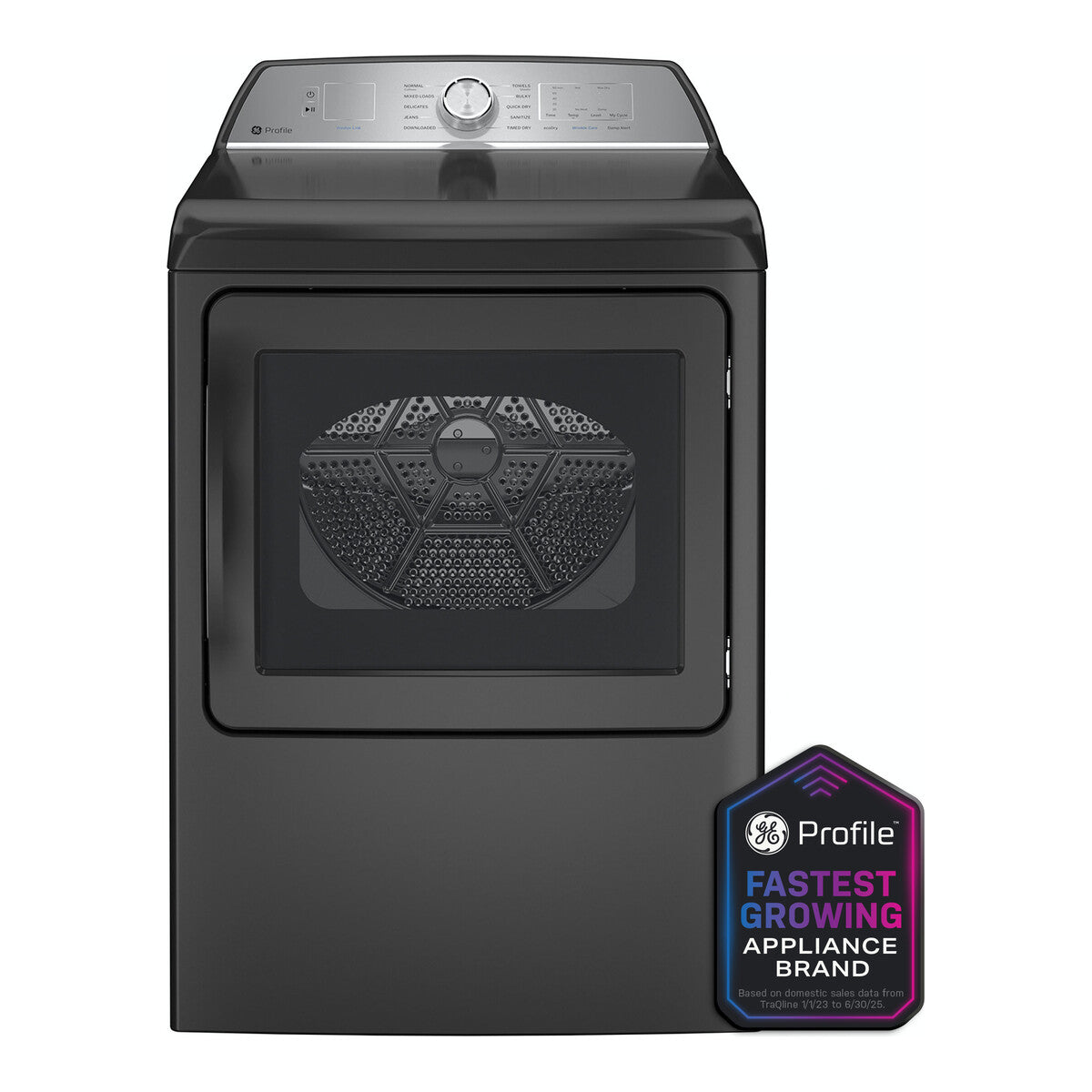GE Profile™ ENERGY STAR® 7.4 cu. ft. Capacity aluminized alloy drum Electric Dryer with Sanitize Cycle and Sensor Dry