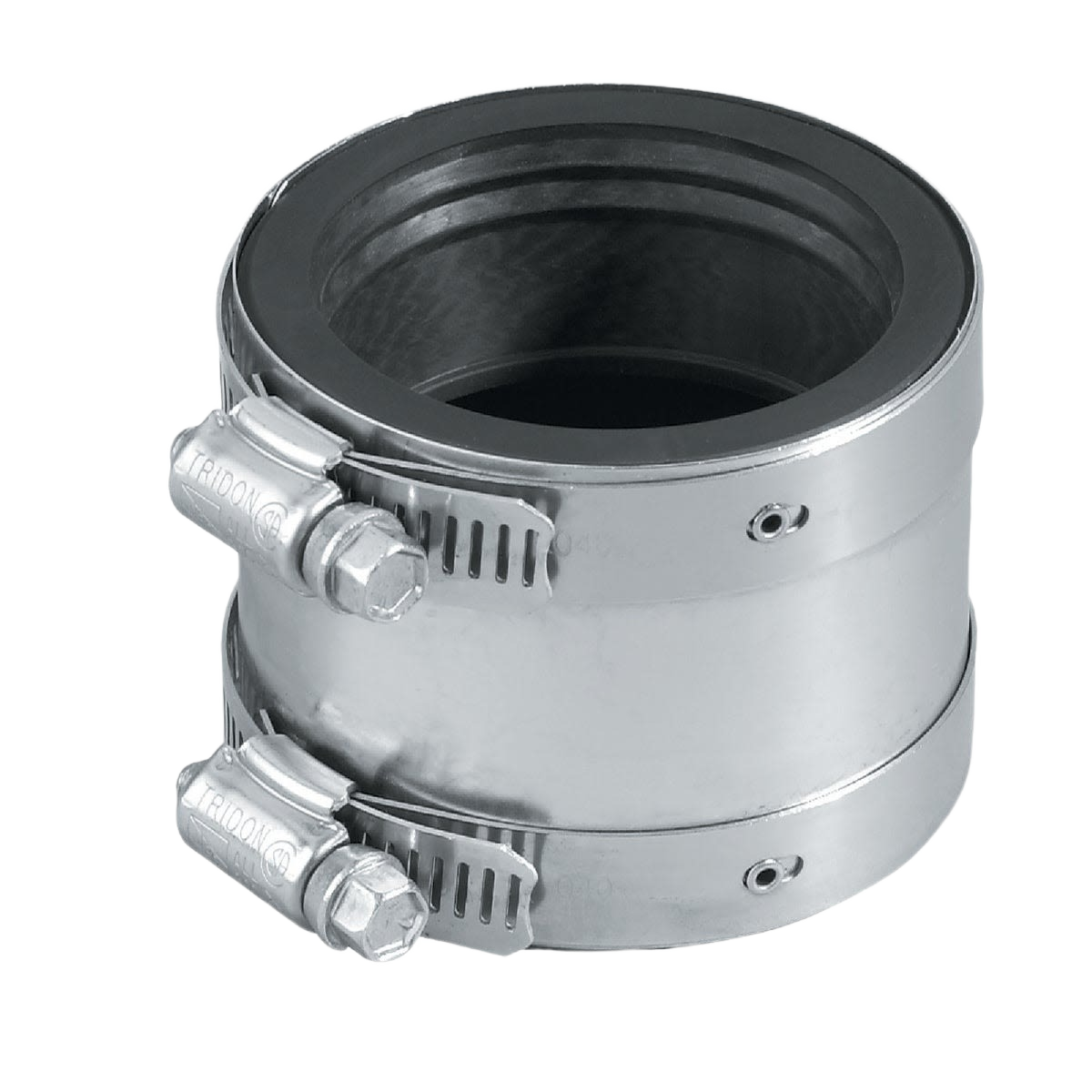 Metal shielded transition coupling with adjustable clamps for secure plumbing connections under $50 in plumbing accessories collection