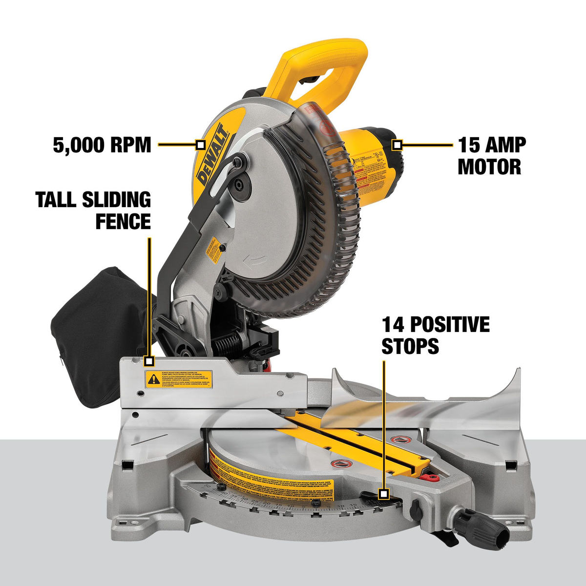 DEWALT 15A 10" Single-Bevel Compound Miter Saw