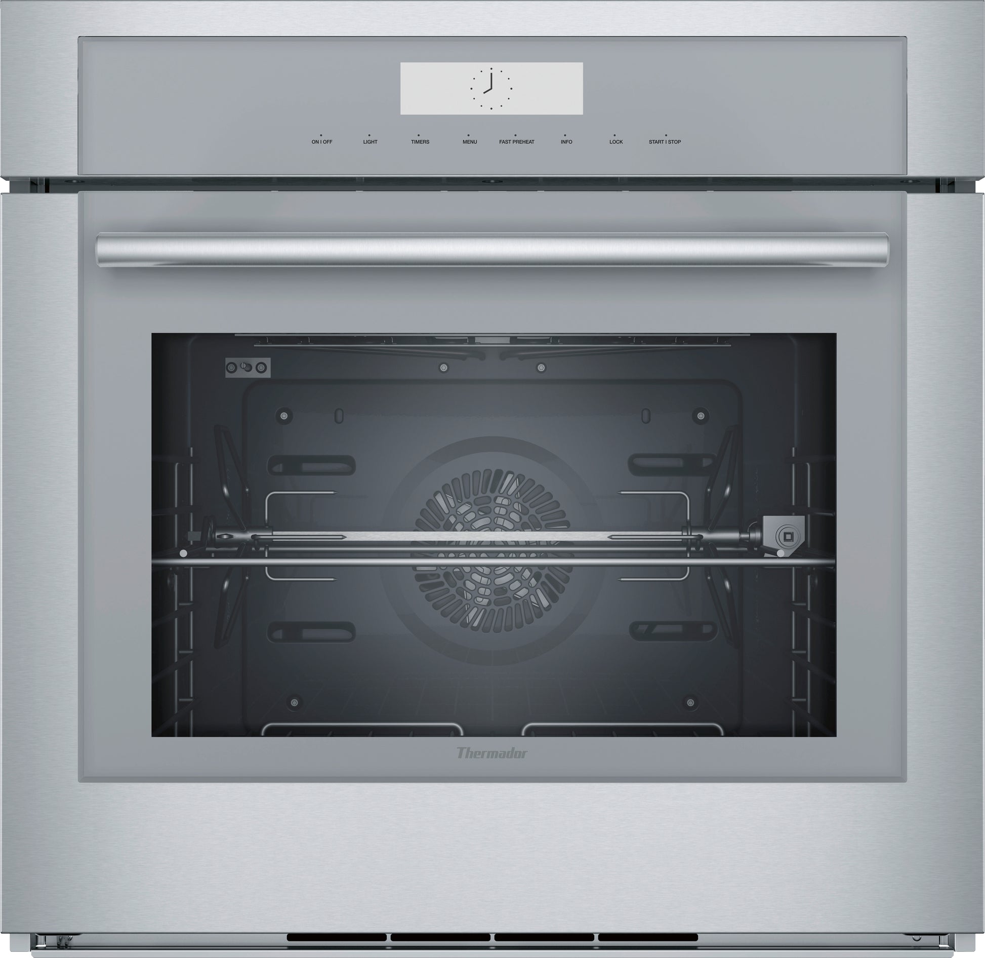 30-inch stainless steel single wall oven with digital controls and convection cooking from Thermador appliances collections