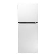 White top freezer refrigerator with 10 cu. ft. capacity, streamlined design from kitchen appliances collection