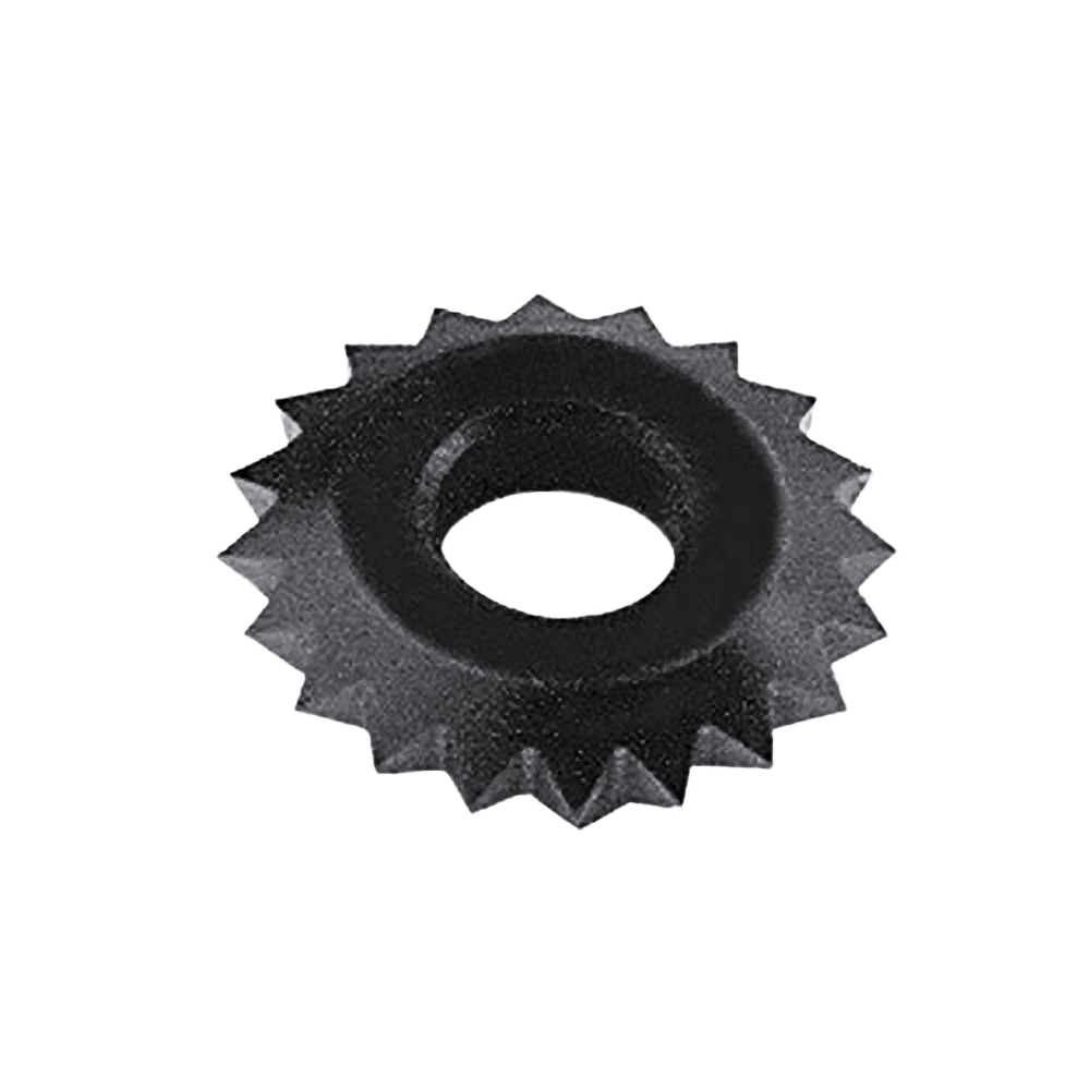 Fine steel texturing cutter wheel with gear-like edge for detailed woodworking in home improvement projects