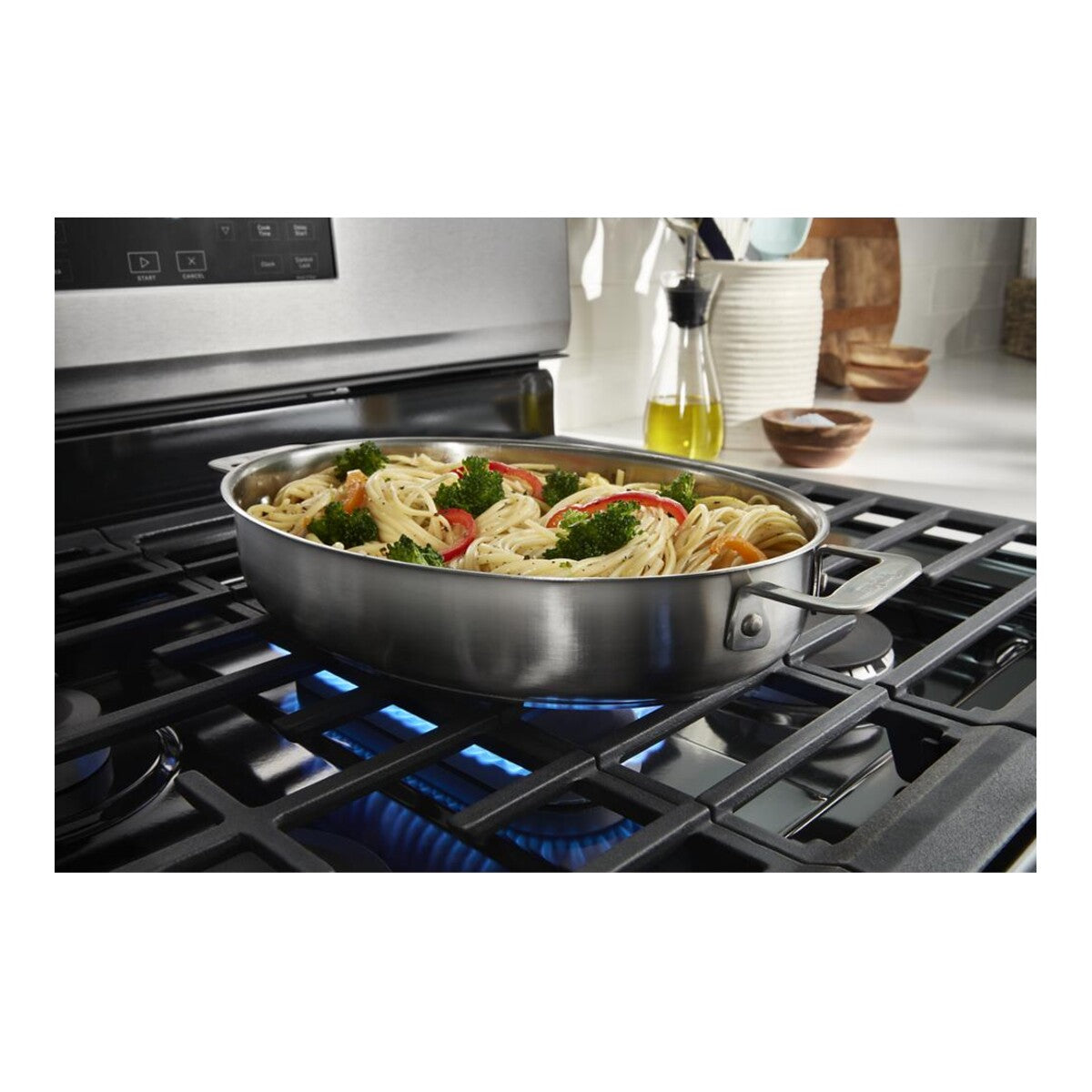 30-inch Gas Range with Air Cooking Technology and Steam Clean