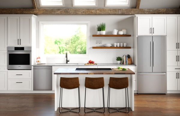 Modern kitchen featuring a stainless steel 30-inch built-in oven in Wall Ovens and Kitchen & Kitchenware collections