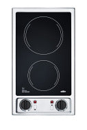 12" Wide 115V 2-Burner Radiant Cooktop