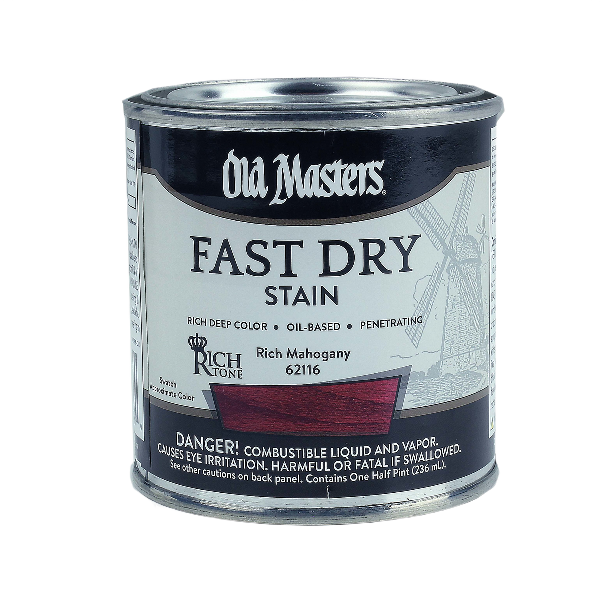 Oil-based fast drying wood stain in rich mahogany color for interior use in stains and sealers collections under $50