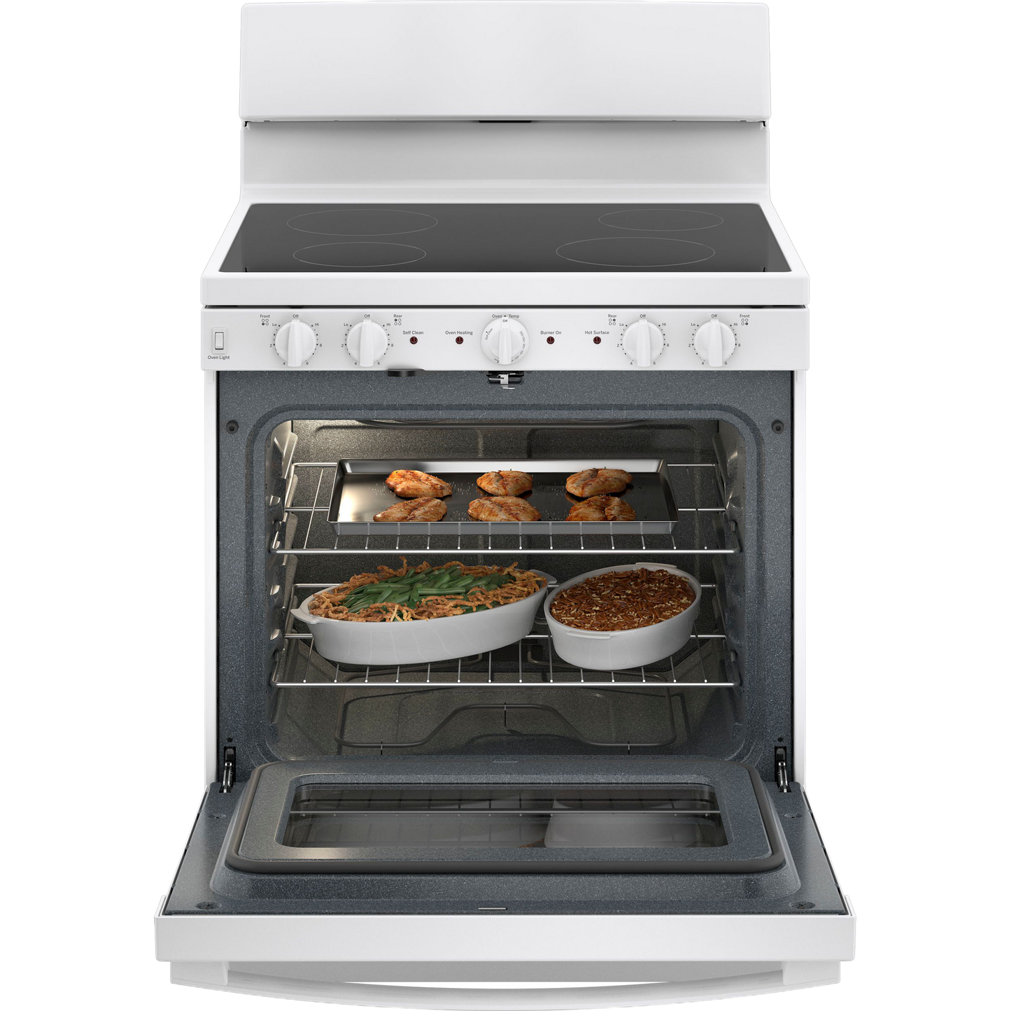 GE® ENERGY STAR® 30” Free-Standing Electric Radiant Smooth Cooktop Range