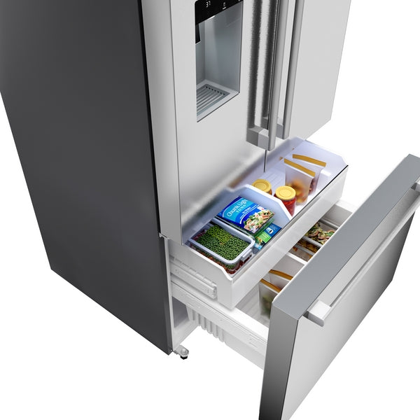 500 Series, French Door Bottom Mount Refrigerator, 36'', Stainless Steel