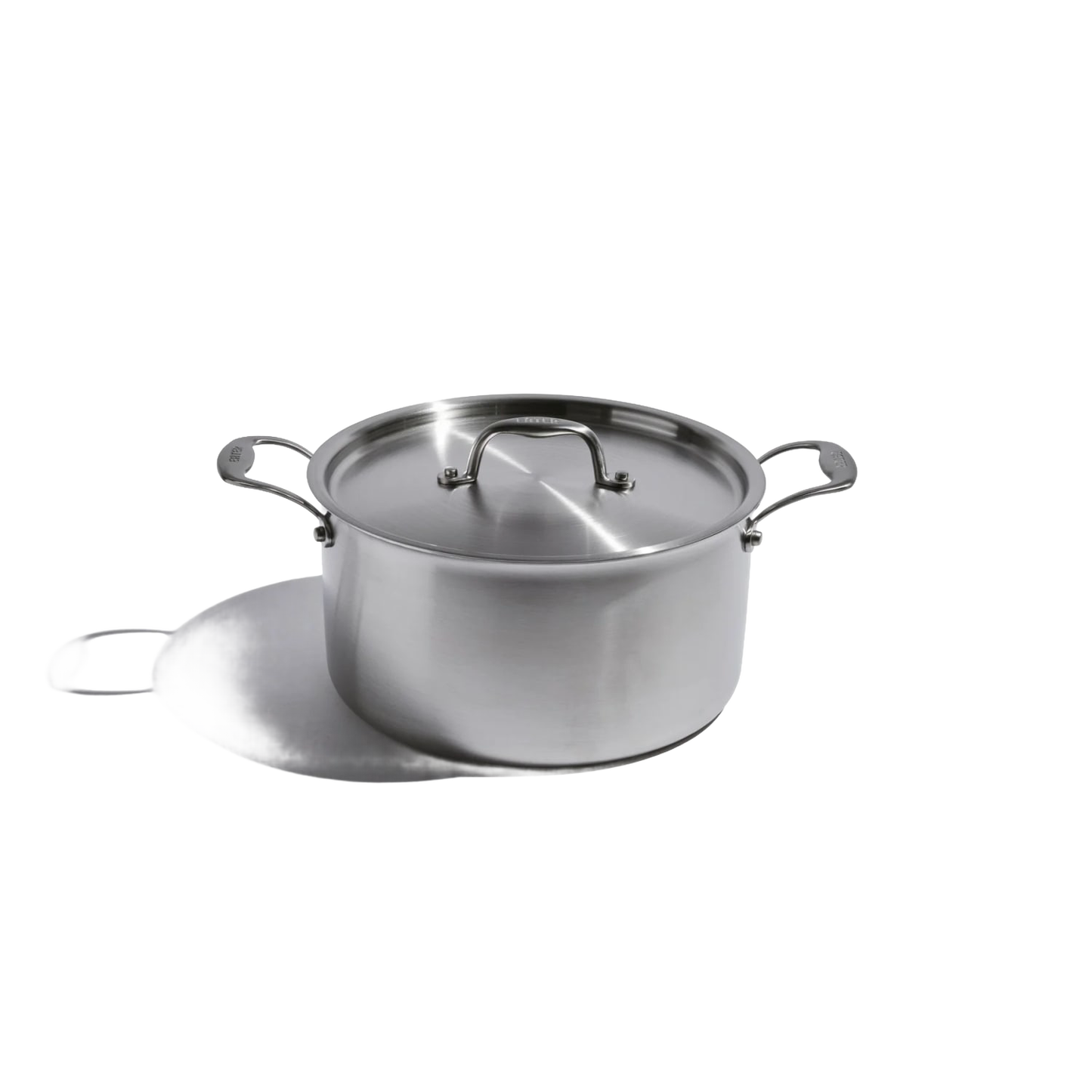 Stainless steel 8-quart stock pot with lid and side handles, durable kitchenware for cooking and meal prep tasks