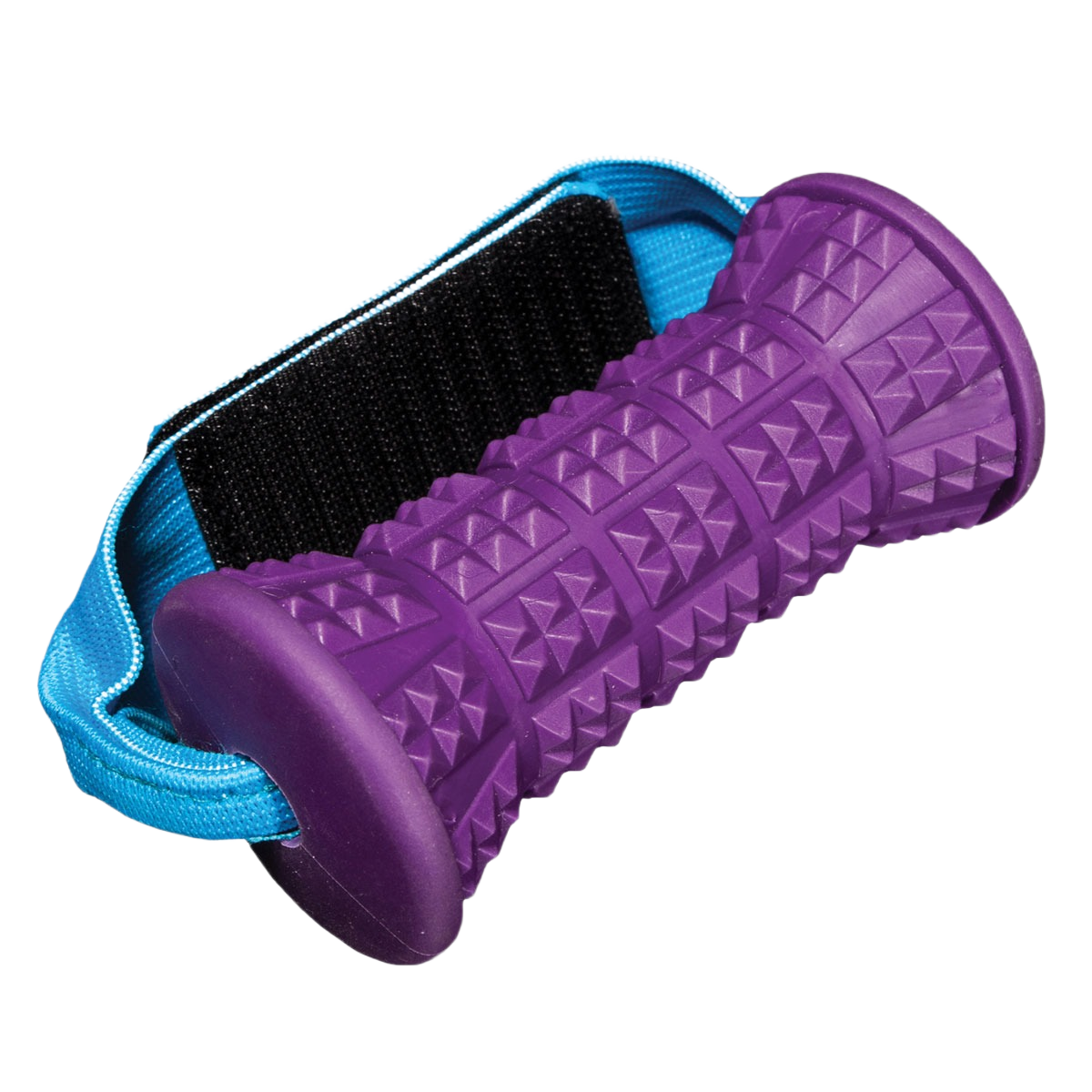 Purple textured foot roller with adjustable blue strap for massage therapy in Health & Beauty and Under $50 collections