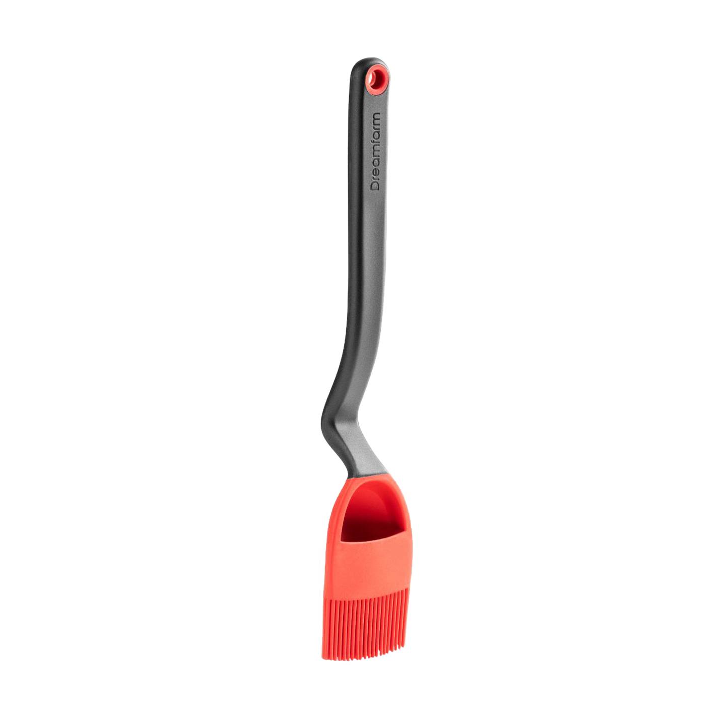 Red silicone basting brush with angled black handle for kitchen utensils and cooking tools under $50 collection