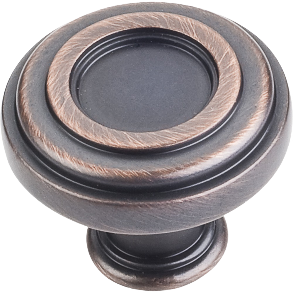 Round cabinet knob with brushed oil rubbed bronze finish for hardware and furniture accessories under $50 collection