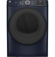 Front load dark blue gas dryer with digital display and control knob in dryers and gas dryers collection