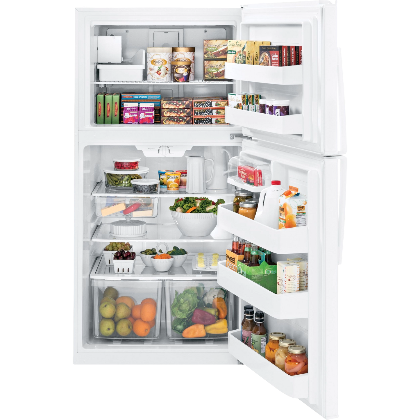 GE® ENERGY STAR® 21.1 Cu. Ft. Top-Freezer Refrigerator