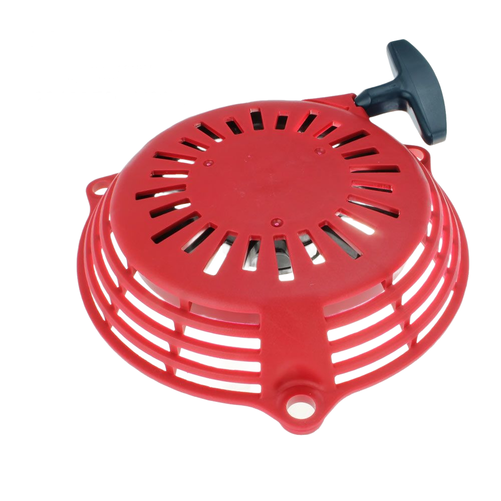 Red recoil starter with black pull handle for Honda power equipment in Parts & Lubricants collection under $50