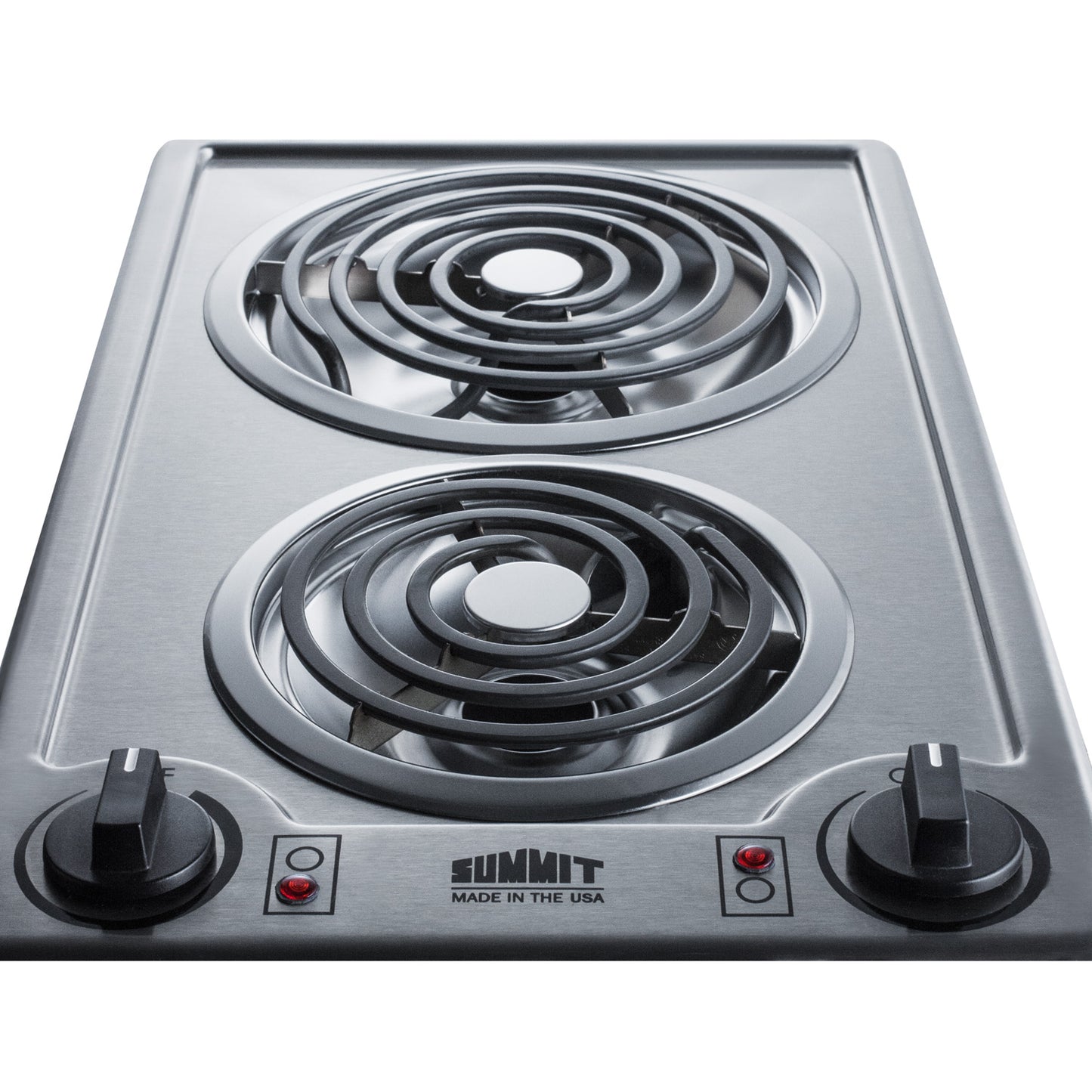 12" Wide 230V 2-Burner Coil Cooktop