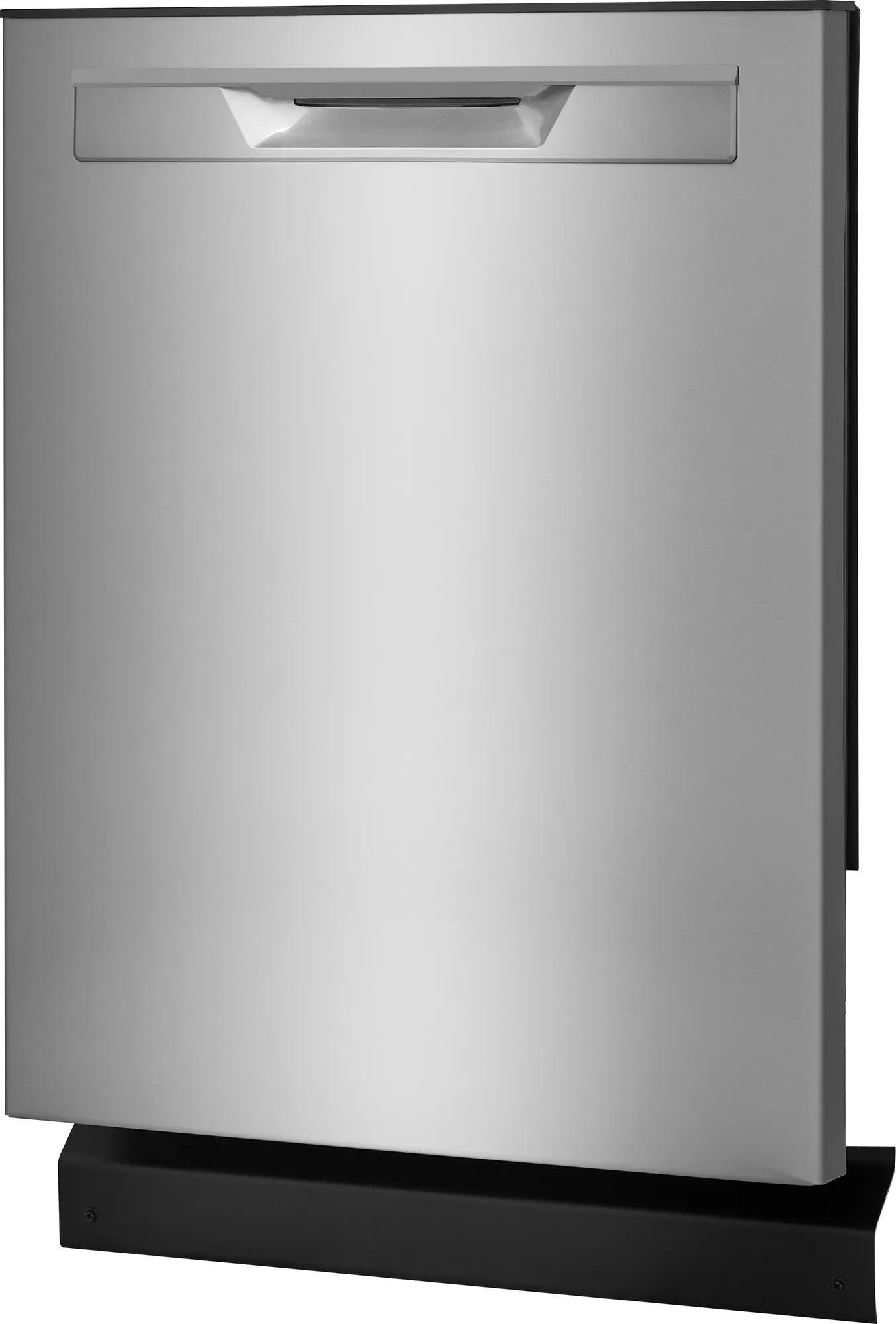 Stainless steel built-in dishwasher with top handle and sleek design featured in Dishwashers and Kitchen & Kitchenware collections