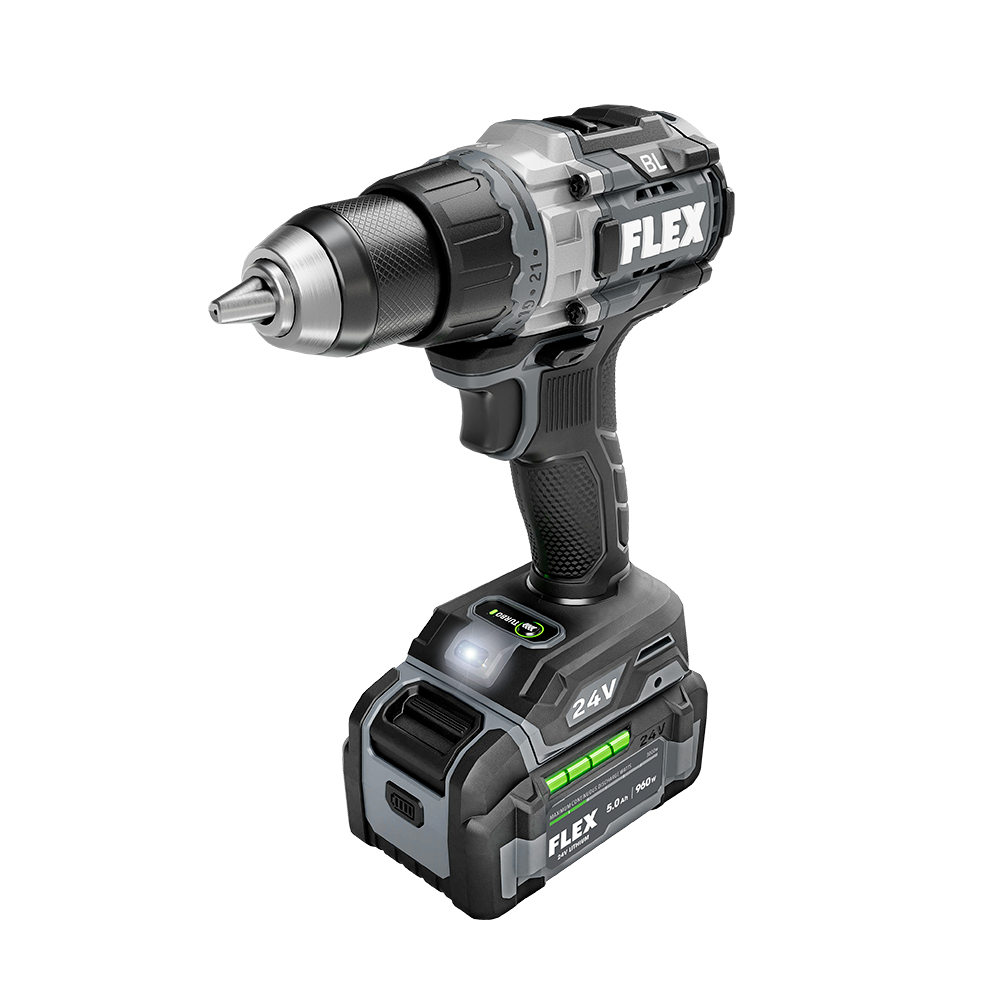 FLEX 24V 1/2" 2-Speed Drill Driver w/ Turbo Mode Kit