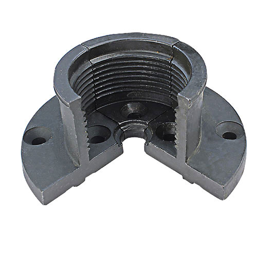 Serrated metal tower jaw with deep threading for secure gripping in woodworking tools under $100 collection