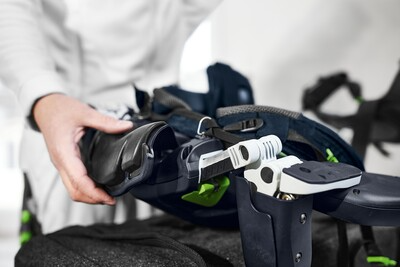 Close-up of adjustable ergonomic headrest with black and gray components in power tool accessories under $100 collection
