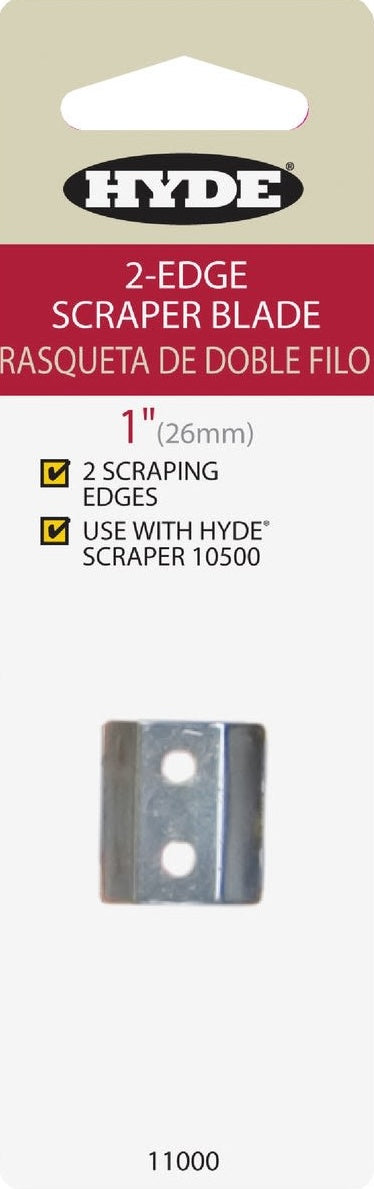 Hyde 1 inch 2-edge scraper blade with high-carbon steel edges for home improvement and paint supply tasks