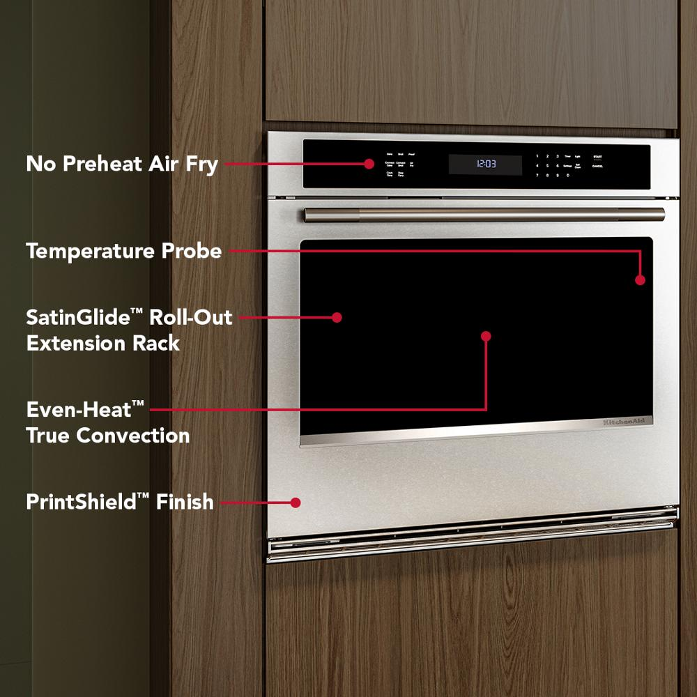 30-inch Electric Combo Wall Oven with No Preheat Air Fry Mode - PrintShield™ Finish