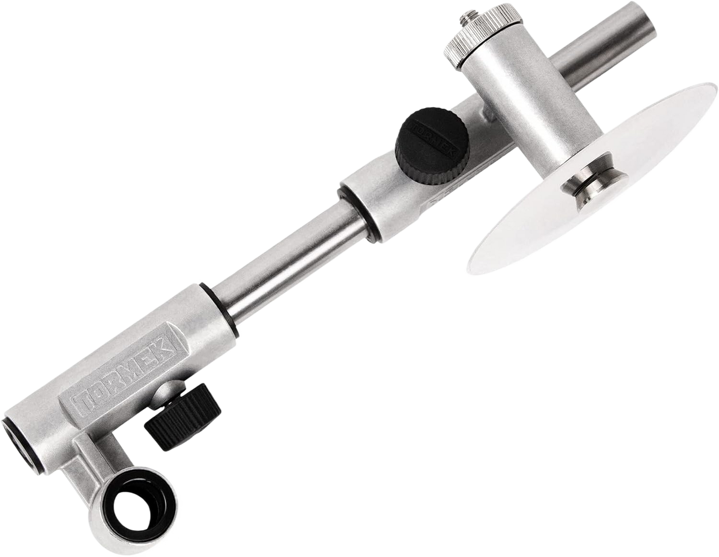 Metal sharpening attachment with adjustable arm and circular blade guard for woodworking tool accessories collection