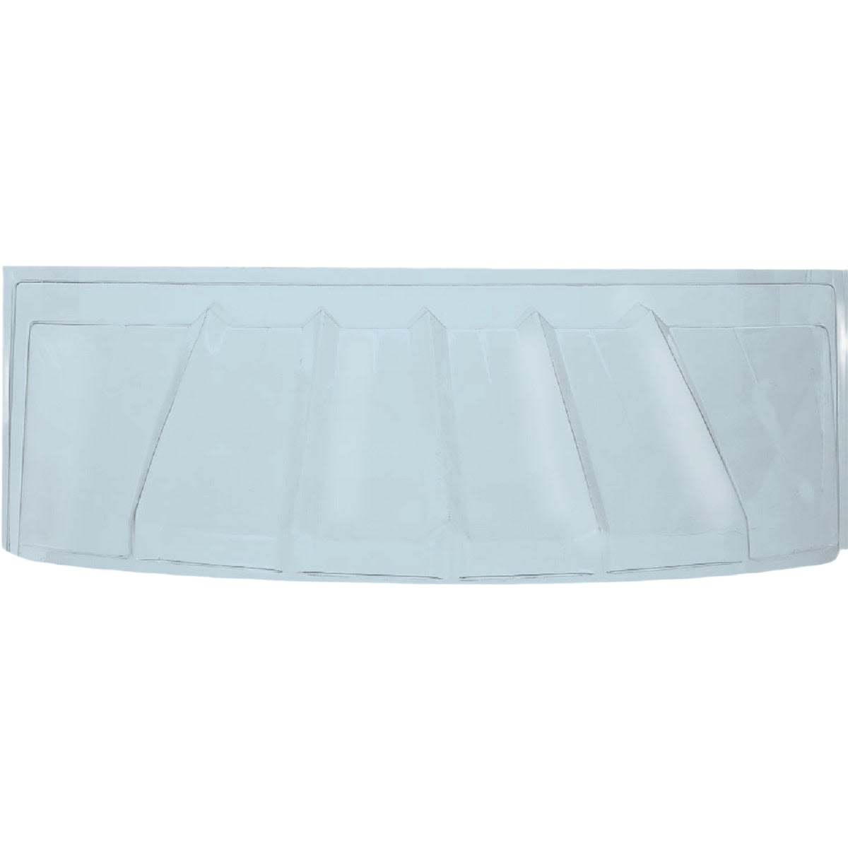 Clear plastic bubble window well cover designed for protecting basement windows from weather and debris.